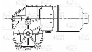 STARTVOLT VWF 1813 Моторедуктор стеклоочистителя - 1