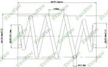 SENSEN SCP10091 Пружина подвески задней chevrolet aveo 4- doors 11=> - 1
