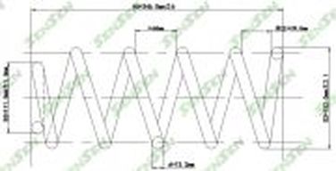 SENSEN SCP10102 Пружина подвески передней chevrolet lacetti 04- - 1