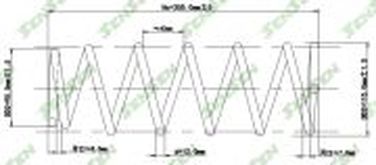 SENSEN SCP10111 Пружина подвески задней nissan: primera (p12) 02-, primera Hatchback (p12) 02- - 1