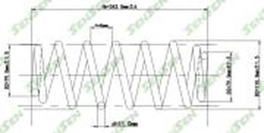 SENSEN SCP10115 Пружина подвески задней skoda: octavia 96-, VW: bora 98-05 - 1