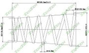 SENSEN SCP10118 Пружина подвески задней lexus: RX (mcu_) 03- - 1