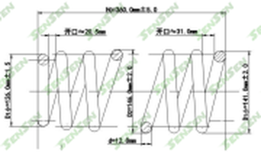 SENSEN SCP10128 Пружина подвески передней renault kangoo 97- - 1