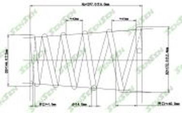 SENSEN SCP10131 Пружина подвески задней nissan x-trail 01- - 1