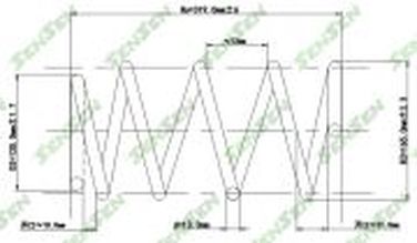 SENSEN SCP10136 Пружина подвески передней Toyota Corolla 1.4/1.6 01-04 - 1