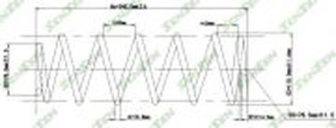 SENSEN SCP10146 Пружина подвески задней citroen: C4 04-, C4 купе 04-, peugeot: 307 00- - 1