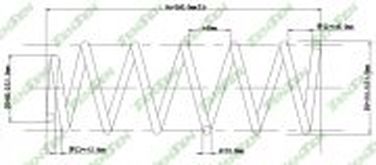 SENSEN SCP10148 Пружина подвески задней peugeot: 406 95-04 - 1