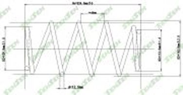 SENSEN SCP10149 Пружина подвески передней Opel Zafira 2.2 16V/2.0Di/2.2DTi 99-05> - 1
