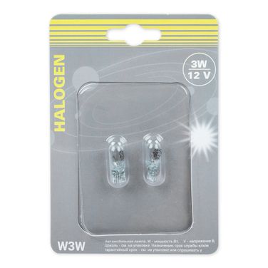 GANZ GIP06064 Лампа 12V W3W 3W W2,1x9,5d  2 шт. блистер - 1