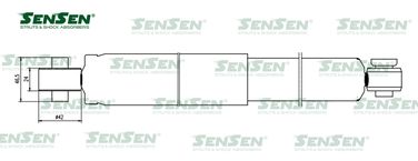 SENSEN 1213-0404 Амортизатор задний газовый - 1