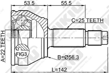 JIKIU JC51015 Шрус внешний | перед | - 1