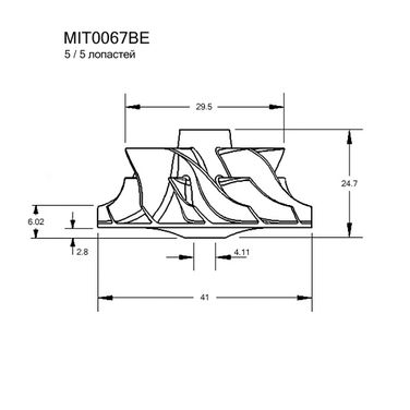 Krauf MIT0067BE Крыльчатка турбокомпрессора - 3