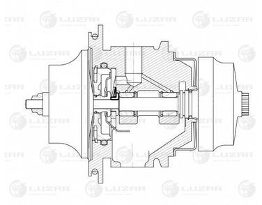 Luzar LAT 5026 Картридж турбокомпрессора для а/м камаз/паз Cummins 4ISBe/4ISD е-3,4 (he221w) - 1