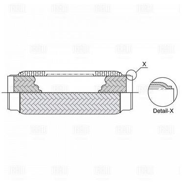 Trialli FT 75250 Виброкомпенсатор вых. трубы (Гофра) 75x250 InnerBraid - 2