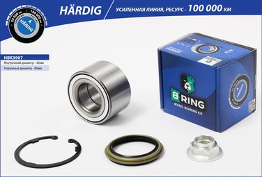 B-RING HBK3907 Подшипник ступицы mazda 626 (92-), 6 (02-) перед. (компл.) [42x80x45] () hardig - 1