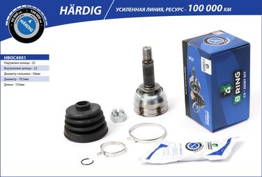 B-RING HBOC4901 Шрус mitsubishi Lancer (85-), hyundai Accent (-00) (наруж.) [25/22] () hardig - 2