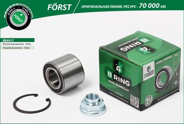 B-RING BK6917 Подшипник ступицы opel Agila (00-), suzuki Ignis (00-) (задн. компл.) [25x52x42] () forst - 2