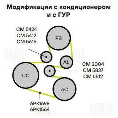 Trialli CM 2004 Ролик привод. ремня - 3