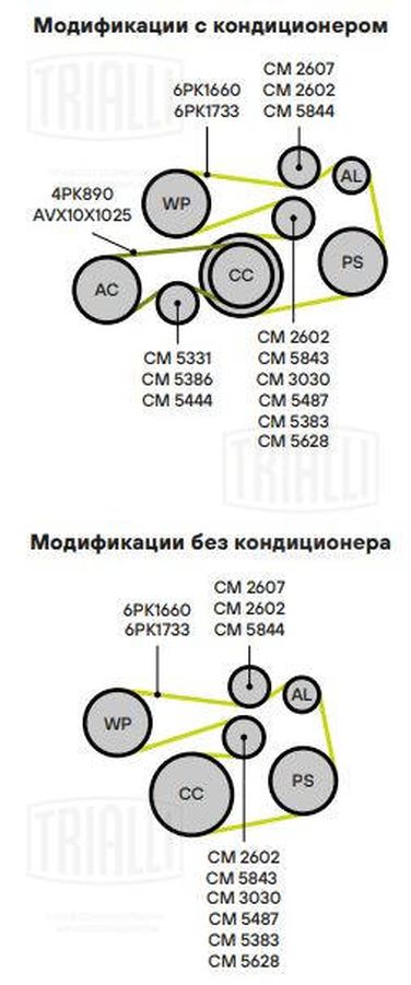 Trialli CM 2607 Ролик привод. ремня - 3