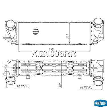 Krauf KIZ1006RR Интеркулер - 5