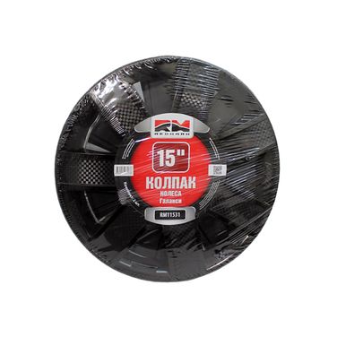 RedMark RM11531 Колпак колеса R15 Галакси черный глянец (пруж) кт 2 шт. - 1
