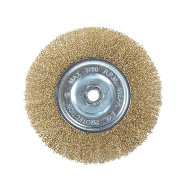 ARNEZI R8043150 Щетка для УШМ плоская 150 мм, посадка m14, латунированная проволока - 3