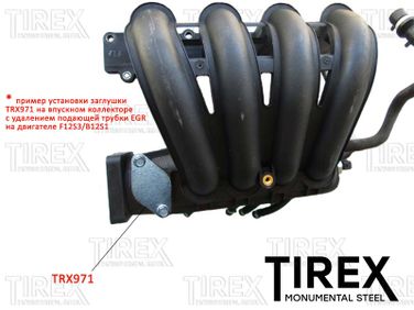 Tirex TRX971 Заглушка клапана egr, на впускной коллектор - 3