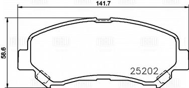 Trialli PF 1413 Колодки торм. для а/м Nissan Qashqai (06-) диск. перед. | перед | - 2