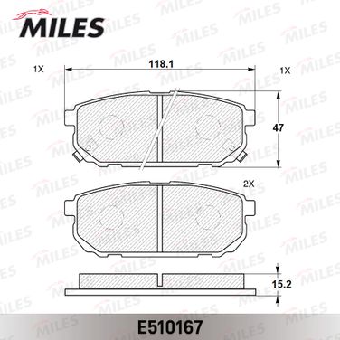Miles E510167 Колодки тормозные дисковые - 2