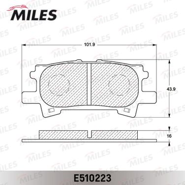 Miles E510223 Колодки тормозные дисковые - 2