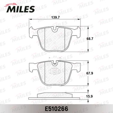 Miles E510266 Колодки тормозные дисковые - 2