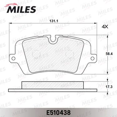 Miles E510438 Колодки тормозные дисковые - 2