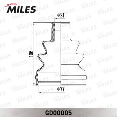 Miles GD00005 Пыльник ШРУСа daewoo nexia/espero/lanos/leganza наружний - 3