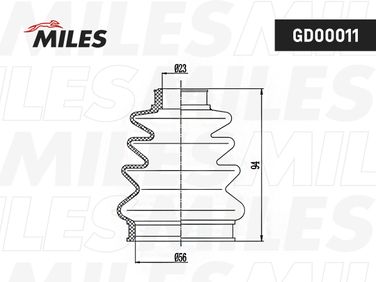 Miles GD00011 Пыльник ШРУСа chevrolet aveo/nexia/lacetti/nubira внутр. - 3