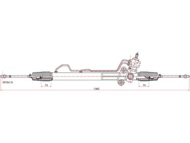 SAT ST577004A600 Рейка рулевая hyundai starex H1 97- 2WD LHD - 1