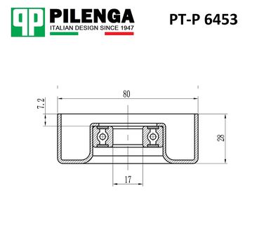 Pilenga PT-P 6453 Ролик натяжителя ремня - 2