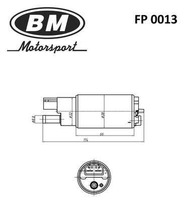 BM FP 0013 Топливный электробензонасос ford Focus II - 2