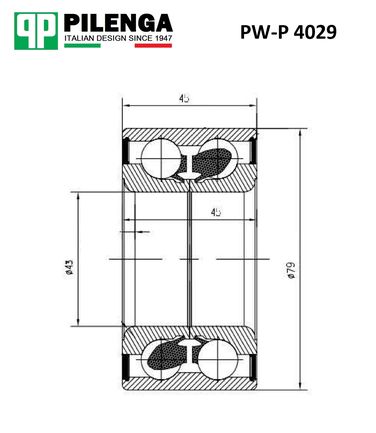 Pilenga PW-P 4029 Подшипник ступицы задней | зад | - 2