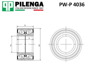 Pilenga PW-P 4036 Подшипник ступицы | перед прав/лев | - 2