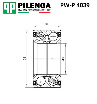 Pilenga PW-P 4039 Подшипник ступицы | перед прав/лев | - 2