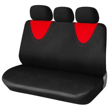 AIRLINE ACS-PP-05 Чехлы для сидений универсал. RS-1k, передн./задн.(9 предм.), полиэстер, черн./красн. - 2