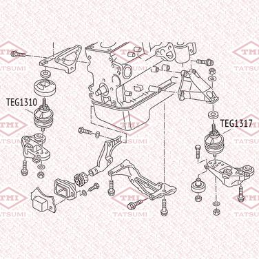 TATSUMI TEG1317 Опора двигателя - 2
