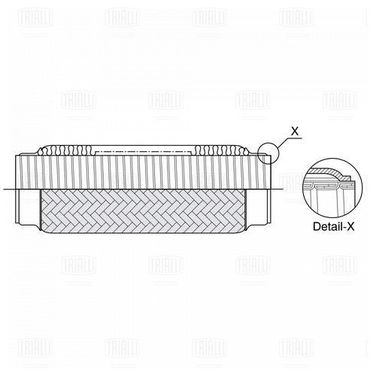 Trialli FTi 0060 Виброкомпенсатор вых. трубы (Гофра) 60x115 InterLock - 2