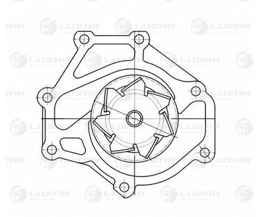 Luzar LWP 0813 Насос водяной для а/м Kia Sorento (02-)/Hyundai H-1 Starex (97-) 2.5d () - 1