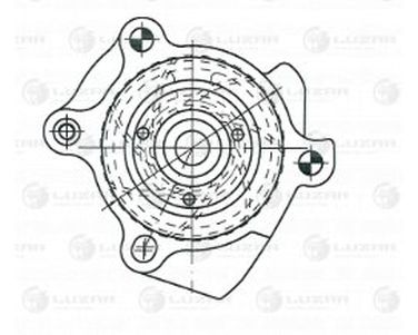 Luzar LWP 1863 Насос водяной для а/м VW Golf VI (08-)/Tiguan (08-)/Passat B7 (10-) 1.6tdi/2.0tdi - 1