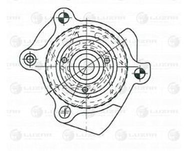 Luzar LWP 1863 Насос водяной для а/м VW Golf VI (08-)/Tiguan (08-)/Passat B7 (10-) 1.6tdi/2.0tdi - 4