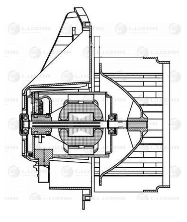 Luzar LFh 0330 Э/вентилятор отоп. для а/м Chrysler 300c (04-) () - 1