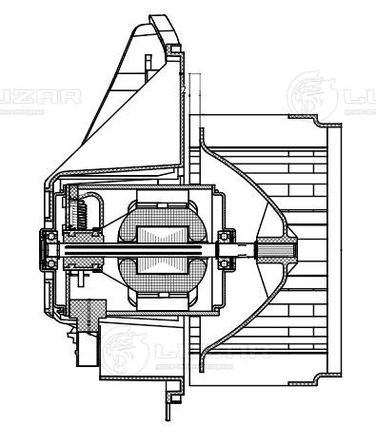 Luzar LFh 0330 Э/вентилятор отоп. для а/м Chrysler 300c (04-) () - 3