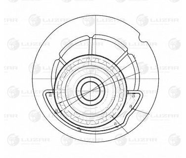 Luzar LWP 2114 Насос водяной для а/м Opel Astra g (98-) 1.4i/1.6i () - 1