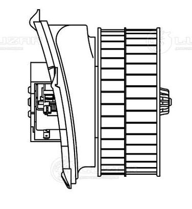 Luzar LFh 1522 Э/вентилятор отоп. для а/м Mercedes-Benz c (w202) (93-) () - 3